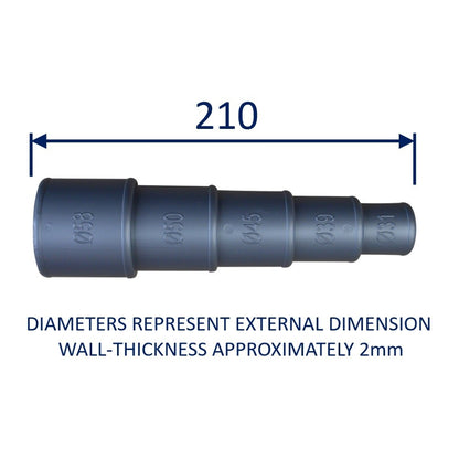 Universal Pipe / Hose Reducer Adaptor 31mm To 58mm In Stepped Increments