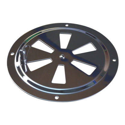 Round Stainless Steel Vent, 125mm Diameter, With Closing Action