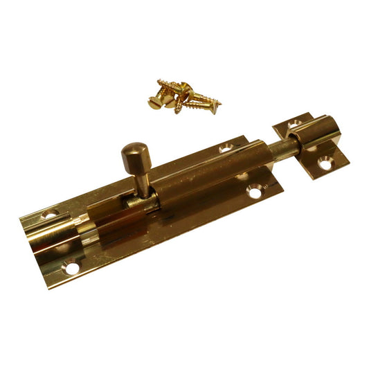 Brass Marine Latch Bolt 75mm / Barrel Bolt / Boat Locker Latch