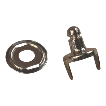 Boat Canopy Pull-Up Cloth Fixing Stud, Nickel-Plated Brass (2 pack)