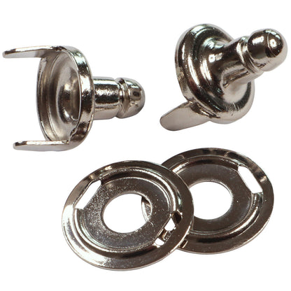 Boat Canopy Pull-Up Cloth Fixing Stud, Nickel-Plated Brass (2 pack)