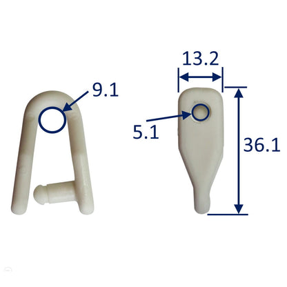 Nylon Sail Shackle, Snap Close Sail Shackle, 6x36mm Height