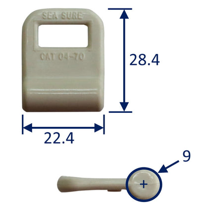 Nylon Sailing Boat Mast Track Slider, Round 9mm Profile