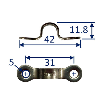 316 Stainless Steel Deck Eye, With Smooth Finish (Free From Burrs)