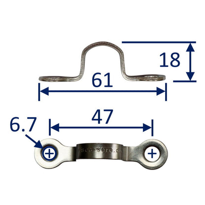 316 Stainless Steel Deck Eye, With Smooth Finish (Free From Burrs)