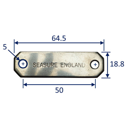 Backing Plate For For 1 Inch Tube Clip. 316 Stainless Construction