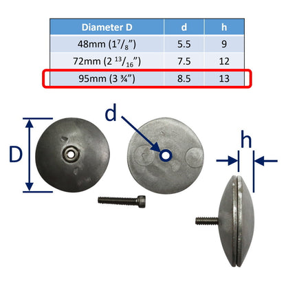 Aluminium Alloy Flange Anode Pairs With Stainless Steel Fixing Screw & Nut