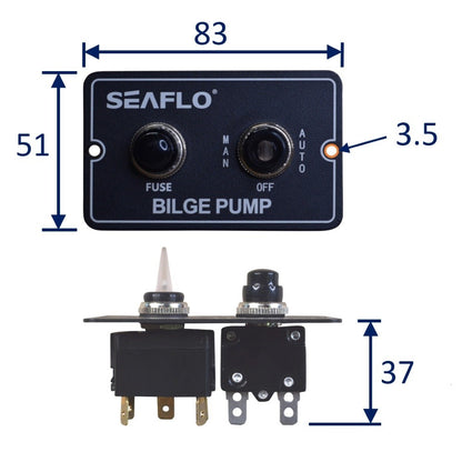 Bilge Pump Switch Automatic & Manual Operation, Seaflo