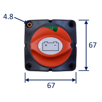 Marine master battery switch, 12V-48V, 275A Continuous