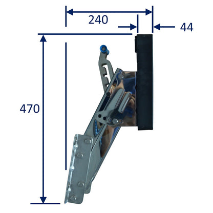 Outboard Motor Bracket, Sprung Action For Up to 40kg Weight