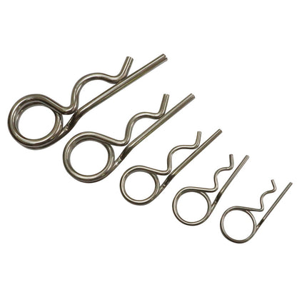 316 Stainless Steel Spring Cotter Pin, With Double Loop, Marine Grade