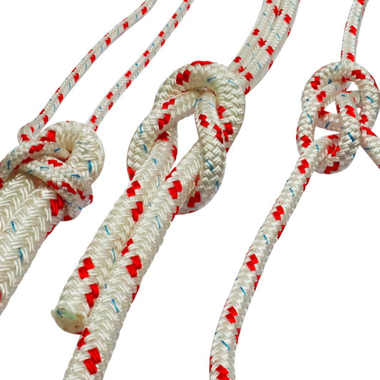 Braided Polyester Sailing Rope, Foresheet, Mainsheet Rope, Red Fleck (Sold By The Metre)