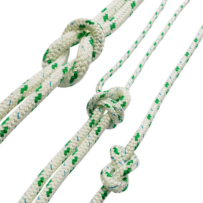 Braided Polyester Sailing Rope, Foresheet, Mainsheet Rope, Green Fleck (Sold By The Metre)