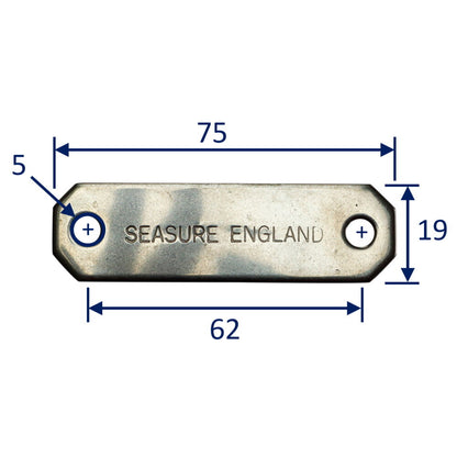 Backing Plate For For 1.25 Inch Tube Clip.  316 Stainless Construction