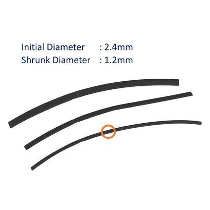 Electrical Heat Shrink Tubing, 3 Sizes Available, Sold In 150mm Lengths