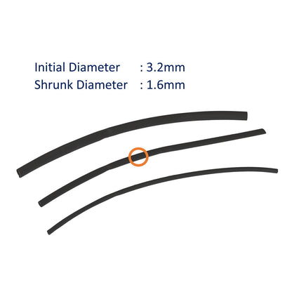 Electrical Heat Shrink Tubing, 3 Sizes Available, Sold In 150mm Lengths