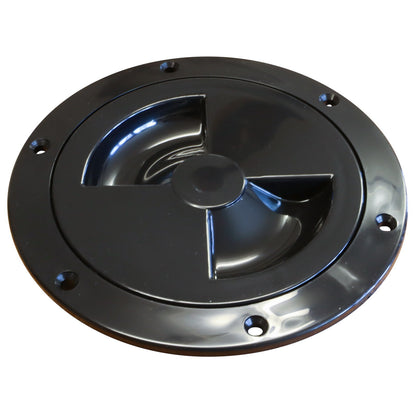 Round Waterproof Hatch Cover, Screw-In With Rubber O-Ring Seal, Black Colour