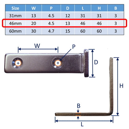 Stainless Steel Corner Brace, Angle Bracket, Connecting Bracket In 304 Stainless