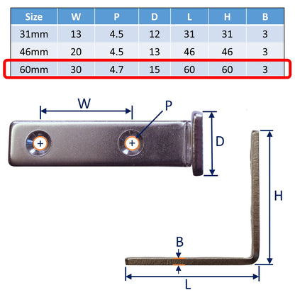 Stainless Steel Corner Brace, Angle Bracket, Connecting Bracket In 304 Stainless