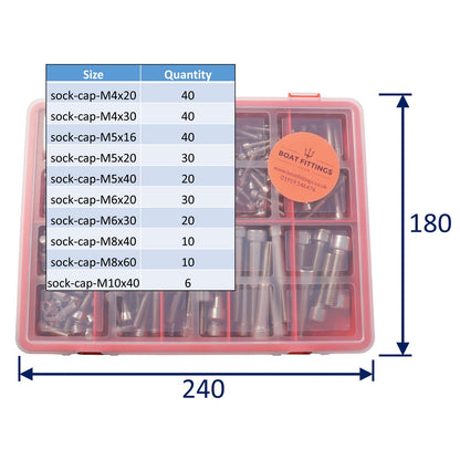 Kit Box Of 316 Stainless Steel Socket Caphead Set Screws / Bolts