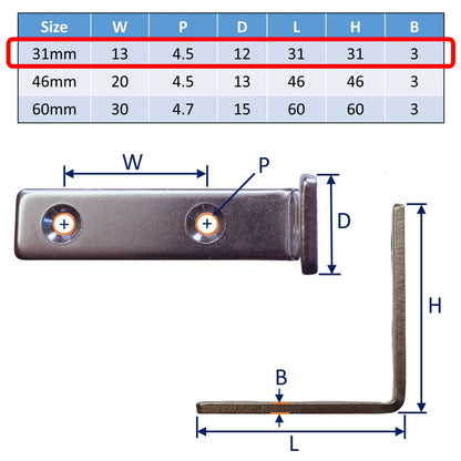 Stainless Steel Corner Brace, Angle Bracket, Connecting Bracket In 304 Stainless