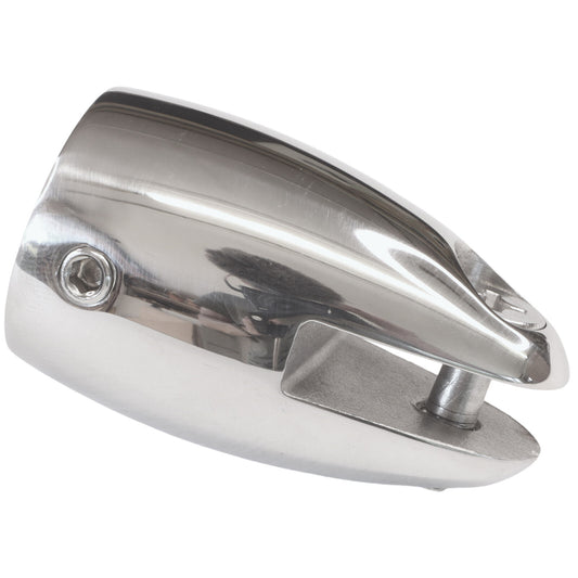 Stainless Steel Tube End Cap With Fork End, Rounded Shape, Polished Finish