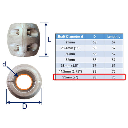 Aluminium Shaft Anodes To Protect Your Boat From Corrosion, In Brackish Water