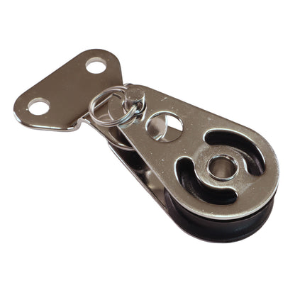 Stainless Steel Small Pulley Block, With Screw Mounting Plate