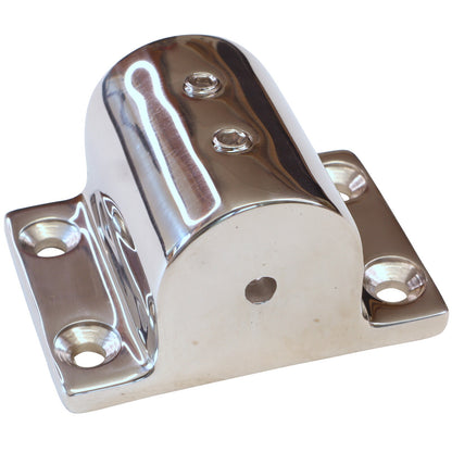 Stainless Steel Tube Flange Mount, Parallel Mount Bracket, 316-Stainless Steel, Polished Finish, Rectangular Mount