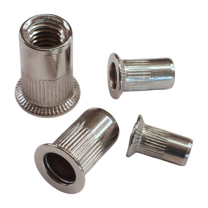 316 Stainless Steel Rivnuts (Countersunk), Metric Threaded Nuts For Permanent Riveting in Place