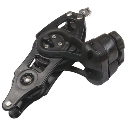 Nautos Organic 57 Fiddle Swivel Sailing Pulley Block With Becket & Cam Cleat