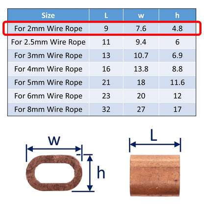 Copper Wire Rope Ferrules