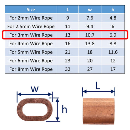 Copper Wire Rope Ferrules