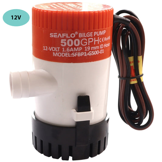 SEAFLO 500 GPH Electric Bilge Pump / Submersible Pump / 12Volt Bilge Pump. Boat Bilge Pump