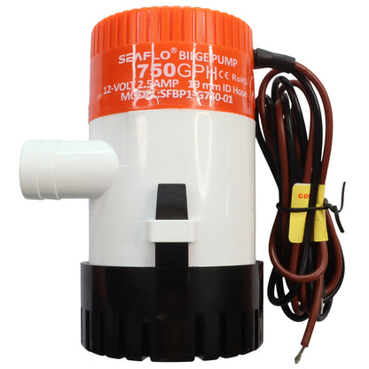 SEAFLO 750 GPH Electric Bilge Pump / Submersible Pump / 12Volt Bilge Pump. Boat Bilge Pump