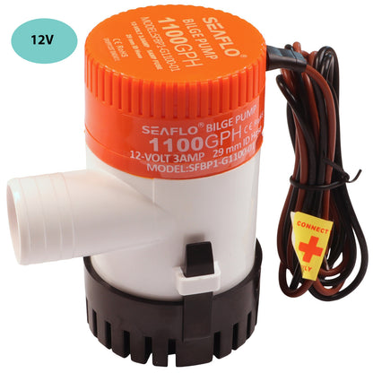 SEAFLO 1100 GPH Electric Bilge Pump / Submersible Pump / 12Volt Bilge Pump. Boat Bilge Pump