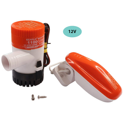 SEAFLO 1100 GPH Electric Bilge Pump And Float Switch Combination Kit Fully Submersible