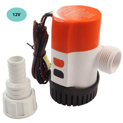 12V SEAFLO 600 GPH Electric Bilge Pump With Modular Quick Connect & Non-Return Valve