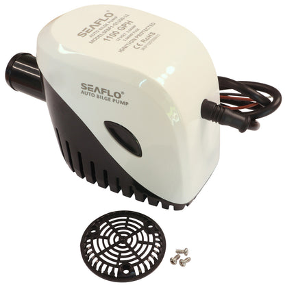 SEAFLO Enclosed Automatic Bilge Pump With Float Switch 1100 GPH, 12V Submersible Pump