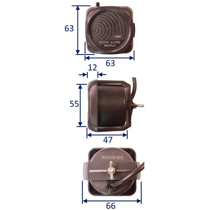 SEAFLO Bilge Float Switch And Alarm System, With Audible (95dB) & LED Alert System, For Up To 12Amp Systems. This Is For 12Volt Systems.