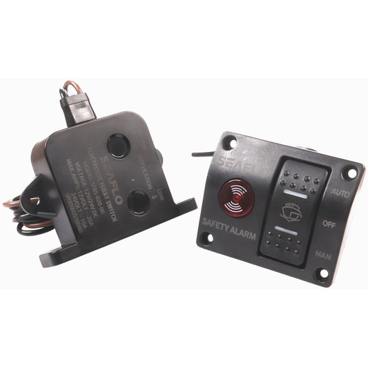 SEAFLO Bilge Pump Control System, With Electronic Float Switch & Alarm Function 12V