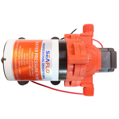 SEAFLO Water Pressure Pump, 33-Series, 12 Volts, Self-Priming Pump, With Adjustable Pressure