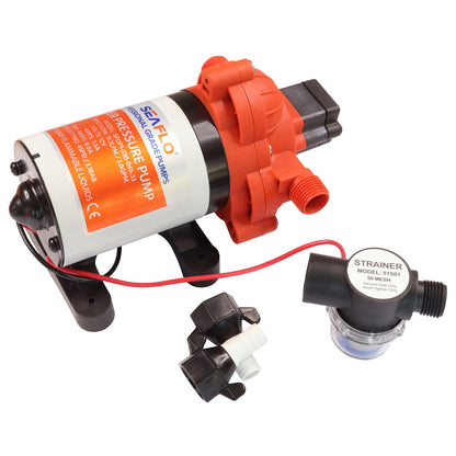 SEAFLO Water Pressure Pump, 33-Series, 12 Volts, Self-Priming Pump, With Adjustable Pressure