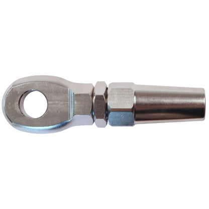 Wire Rope End Terminal Eye End, 316 Stainless Steel Wire Rope Terminal With Mechanical Grip Connection