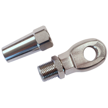 Wire Rope End Terminal Eye End, 316 Stainless Steel Wire Rope Terminal With Mechanical Grip Connection