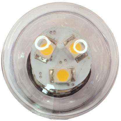 Interior LED Bulb, BA15D Fitting, Warm White, 127 Lumen, 11W, 10-30V DC, Double Contact Base, Clear Cover, LED 15