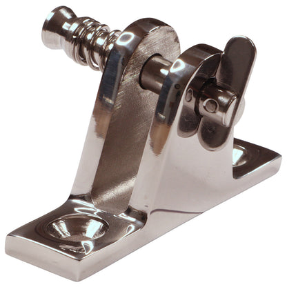 80 Degree Angled Deck Hinge & 6mm Removable Pin, Used For Spray Hoods & Canopies, 316 Stainless Steel