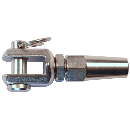 Wire Rope End Terminal Fork End, 316 Stainless Steel Wire Rope Terminal With Mechanical Grip Connection