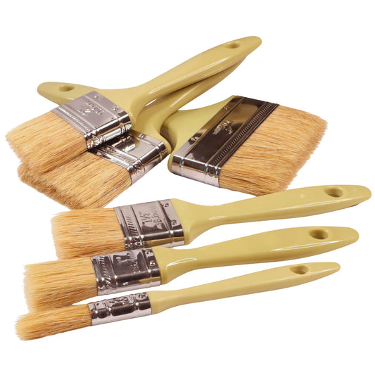 Value Paint Brushes, With Natural Fibre Bristles, Range Of Sizes From Half inch To 4 inch Wide