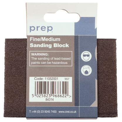 Abrasive Sanding Blocks With Foam Core, Fine/Medium and Medium/Coarse Grades